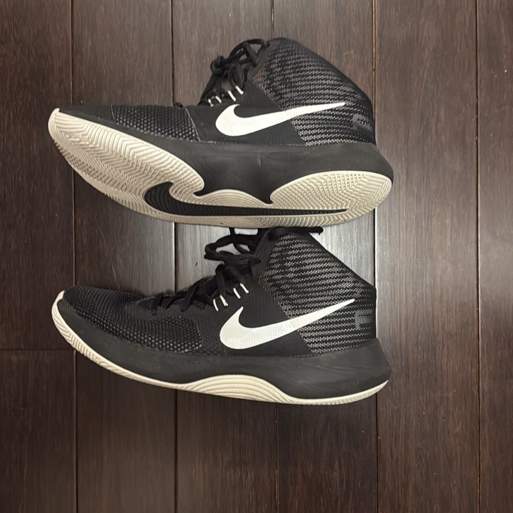 Nike Air Precision Black Athletic Shoes with White Accents